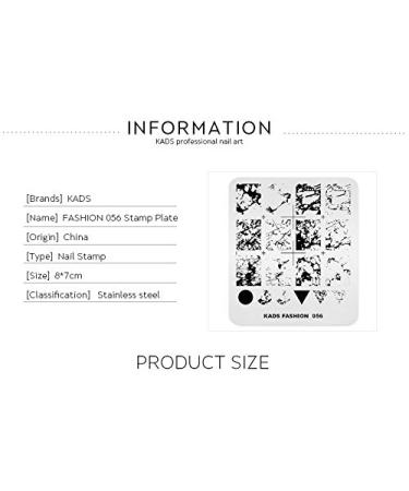 KADS Marble Nail Art Stamping Plate - Nail DIY Design Tool (FA056) - Buy Online on GoSupps.com