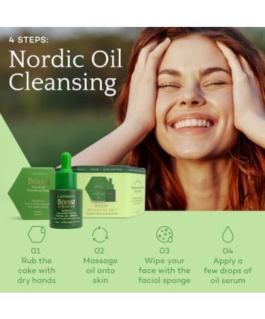 LUONKOS Boost Skin Care Gift Set - Eternity Oil Face Serum and Infinity Facial Oil Cleanser Cake - Natural Hydration Skin Barrier Protection Deep Cleansing for All Skin Types - Buy Online on GoSupps.com