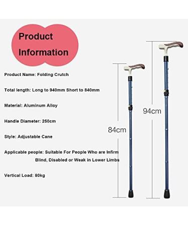 1 Pair of Forearm Crutches Crutches for Travel Height Adjustable 84-94cm Crutches for Walking Lightweight Non-Slip with Rubber Handles Folding Easy to Store Run forward - Buy Online on GoSupps.com