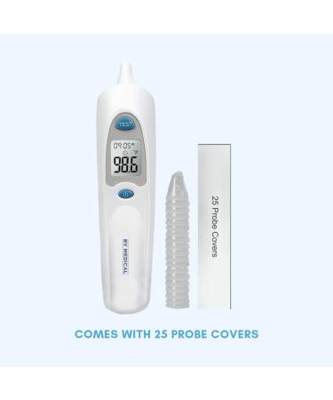 Buy Instant Fast Ear Thermometer - Perfect for Adults Kids & Babies | Includes 25 Probe Covers & Stand for Home or Clinic Use - Buy Online on GoSupps.com