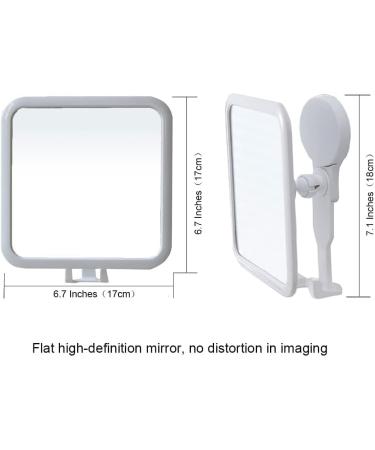 SANTREST Shower Mirror with Suction & 360 Rotation - Razor Holder, Shaving & Makeup Mirror - Buy Online on GoSupps.com