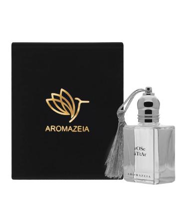 Rose Attar 100% Natural Fragrance Hydro Distilled Alcohol Free Pure and Natural Organic Grade Base Paraben-free Sulphate-free Unisex From India's Perfume Capital-Kannauj