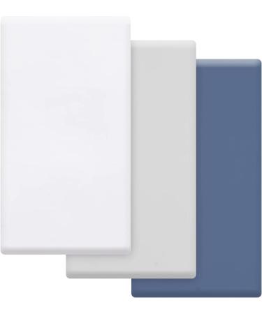 David's Kids Comfy Mini Crib Sheets Set  3 Pack Silky Pack N Play Sheets for Baby Boys Girls Universal Fit for Pack N Play  Playard and Mini Crib Mattresses  White & Light Grey & Navy Blue White&light Grey&navy Blue Mini Crib Sheets - Buy Online on GoSupps.com