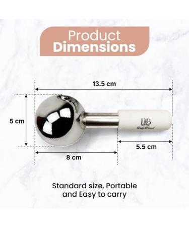 Daily Brand Stainless Steel Ice Globes for Face, Neck, and Eyes - Reduce Dark Circles, Anti-Aging, and Tighten Skin - Buy Online on GoSupps.com