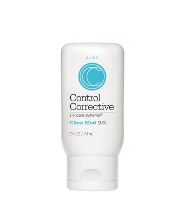 CONTROL CORRECTIVE Clear Med 10% Acne Treatment Lotion  2.5 Oz - Kills Acne Bacteria  Helps Clear & Control Breakouts  Benzoyl Peroxide  3% Sulfur To Improve Efficacy And Dry Up Blemishes  Penetrates