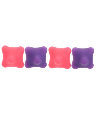 Homsfou 4 pieces Hex-Grip-Ball Lacrosse balls Massage Tool Massage Ball Handkratzball Handmassage Handheld Handle Ball Ball Gymnasium Ball Massage Ball Silicone Material Mediumx2Pcs Different colors x 2 pieces