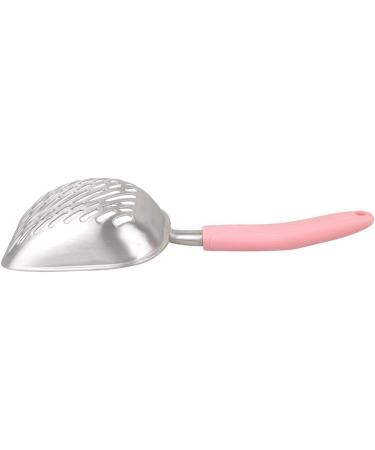 Large Metal Cat Litter Box Scoop Stainless Aluminum Alloys L13.8"xW5.5"xH1.8" Pink Handle - Buy Online on GoSupps.com