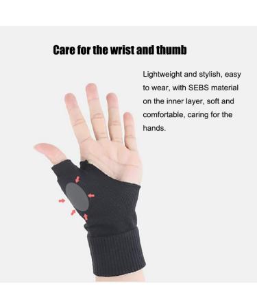 RooRuns Thumb Arthritis Compression Gloves - Breathable Fingerless Wrist Support & Gel Pads for Carpal Tunnel Relief - Comfortable Pain Relief for Small Hands - Buy Online on GoSupps.com