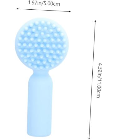 POPETPOP Silicone Face Brush Facial Exfoliator Scrubber Facial Bridges Exfoliating Facial Brush Pore Scrubber Face Scrubbers Exfoliating Face Scrubber Miss Manual Silica Gel Scrub Brush 11x5cm Sky-blue - Buy Online on GoSupps.com