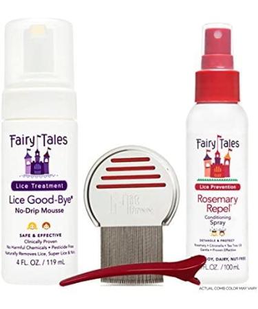 Fairy Tales Lice Good-Bye Survival Kit - Treatment Mousse, Conditioning Spray, Comb & Clip - Buy Online on GoSupps.com