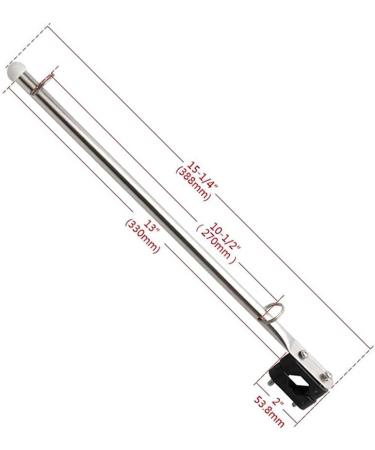 2 PCS Stainless Steel Rail Mount Boat Pulpit Staff Flag Pole (7/8 - 1 Inch) - Buy Online on GoSupps.com