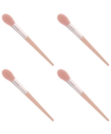 FRCOLOR 4pcs Flame Blush Brush Large Makeup Brush Highlighter Brush Make up Brush Highlighter Makeup Brush Powder Brush Beard Template for Men Face Smudge Brush Miss Artificial Fiber