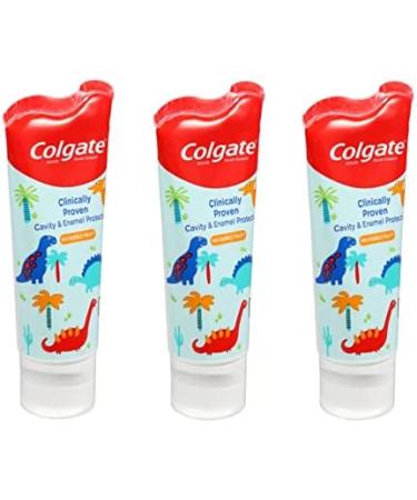 Colgate Kids 3.5 oz 3-Pack Dinosaurs Toothpaste Bubble Fruit Flavor - Fluoride Cavity & Enamel Protection - Buy Online on GoSupps.com