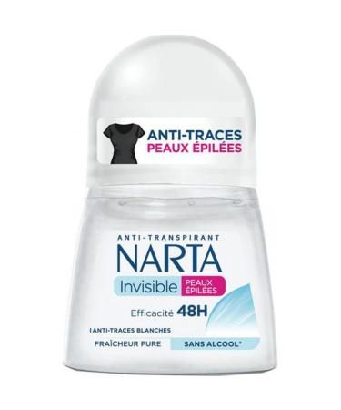 Narta Roll-on Anti-Perspirant 48h Invisible Hairless Skin Pure Freshness 50ml (pack of
