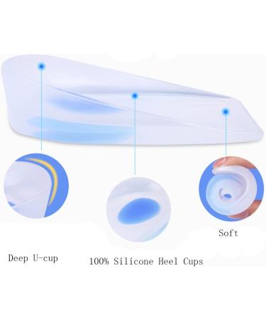 Kids Silicone Heel Cups - Shock Absorbing Support for Heel Spurs, Plantar Fasciitis, and Ankle Pain (L Big Kids 4-7) - Buy Online on GoSupps.com