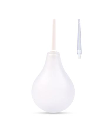 Skhaovs 240 ml enema silicone intestinal inlet Knlistier Irnigator for intestinal cleaning for men and women removable reusable encreatable encrafts with 2 smooth nozzle silicone anal shower (220 ml) 224 ml