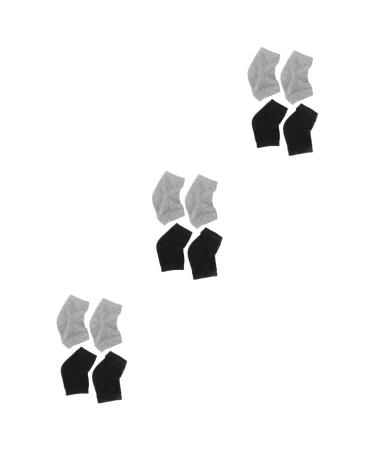 FRCOLOR 6 Pairs Gel Heel Socks Cracked Heel Socks Original Gel Socks Moisturising Heel Protection Moisturising Gel Socks Foot Moisturising Socks Silicone Gel