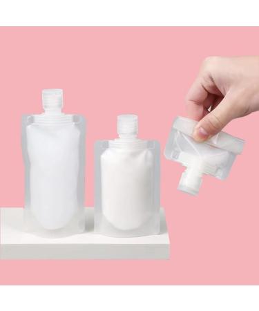 SMMUSEN Travel Size Refillable Empty Squeeze Pouch Portable TSA Approved Empty Cosmetic Pouch Bag Leakproof Stand Up Spout Bags Containers Foldable for Toiletries Lotion Shampoo Clear 100 Travel - Buy Online on GoSupps.com