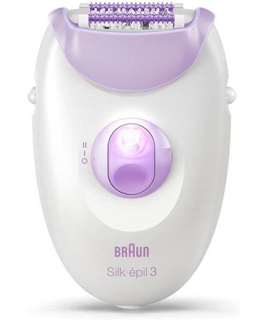 Braun Silk- pil 3 Epilator for Long-Lasting Hair Removal 20 Tweezer System Smartlight Technology UK 2 Pin Plug 3-170 White/Purple - Buy Online on GoSupps.com