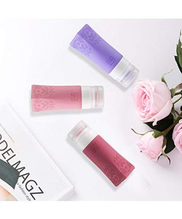 Leakproof Silicone Travel Bottles Set | TSA Approved Cosmetic Toiletries Containers | Perfect for Shampoo, Conditioner, Facial Cleanser & Cream | Travel Accessories - Buy Online on GoSupps.com