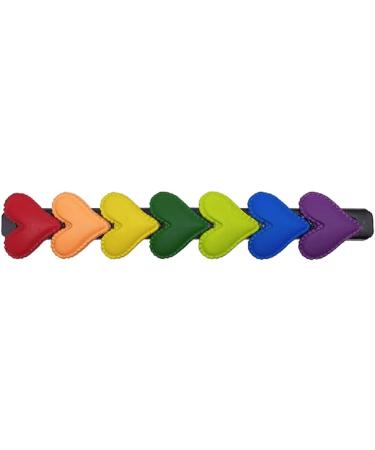 XIAHIOPT Rainbow Color Heart Shape Hairpins Glitter Hair Clip Barrettes Hair Clip for Woman Bangs 2 - Buy Online on GoSupps.com