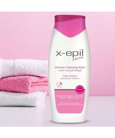 X-Epil Vegan Intimate Cleansing Wash Silky Creamy With Chamomile-Mallow-Latic Acid (400ml) MADE IN EUROPE
