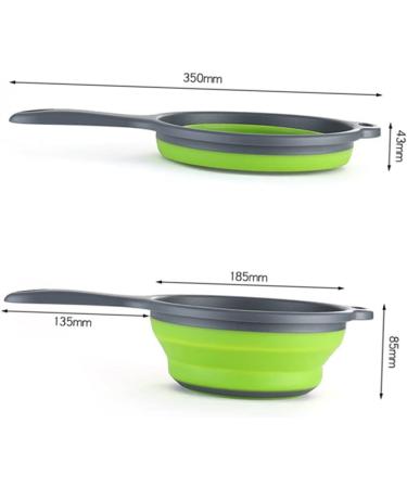 Zerodeko 2 Pcs Collapsible Drainer Basket Draining Basket Sink Strainer Basket Fruit Drain Basket Fruit Tray 34.5x20cmx2pcs Greenx2pcs - Buy Online on GoSupps.com