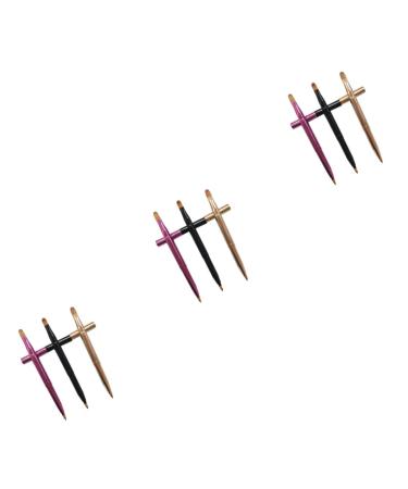 Angoily 9 Pcs Lip Brush Concealer Brush Retractable Brush Home Use Uniform Color Professional Beauty Salon Beauty Tool Small Applicator Makeup Tools Makeup Brush Travel Lipstick Brush Size 1x3pcs As Shownx3pcs