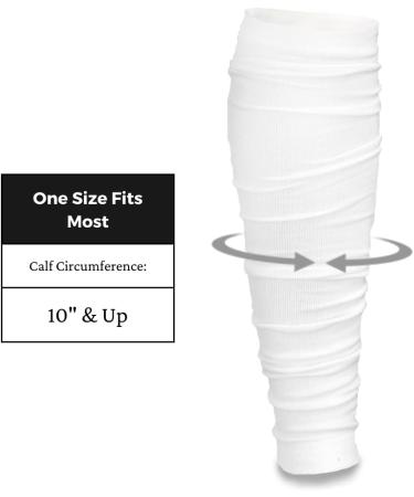 Buy Men's Football Leg Sleeve - Universal Size Calf Compression - Moisture Wicking White for Enhanced Performance - Buy Online on GoSupps.com
