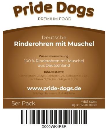 Prideedogs Cattle Ears with Shell - 5 Premium Beef Dog Treats | 100% German Quality | Odor-Neutral Bag | Ideal Chewing Snack - Buy Online on GoSupps.com
