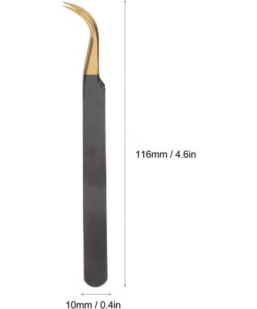 Premium Gold Curved Fairy Tweezers for False Eyelashes | Ergonomic Stainless Steel | Portable Beauty Tool for Salon Professionals - Buy Online on GoSupps.com