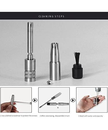 OUSIKA Stainless Steel Nose Hair Trimmer - Manual Ear & Nose Hair Shaver for Men | Washable Face Care Tool - Buy Online on GoSupps.com