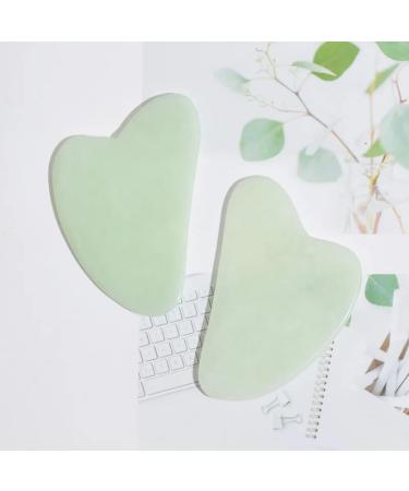 Jade Gua Sha Scraping Board - Heart-Shaped Beauty Tool for Face Neck & Back | Pure Color Gua Sha Sheet - Buy Online on GoSupps.com