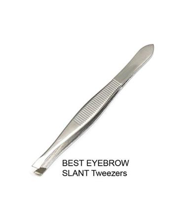 Luxxii Scissors Shaped Eyebrow Straight Tip & Tweezers Clip Set - Flat, Slant, Point Tip - Silver Tone - Hair Plucker for Eyebrows - Personal Care - Buy Online on GoSupps.com