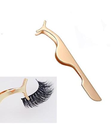 False Eyelashes Applicator Tool - Golden Eyelash Extension Tweezers Nipper - Buy Online on GoSupps.com