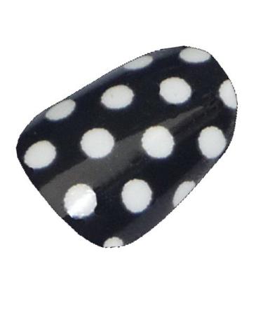 Chix Nails Nail Wraps White on Black Polka Dot Fingers Toes Vinyl Foils Beauty