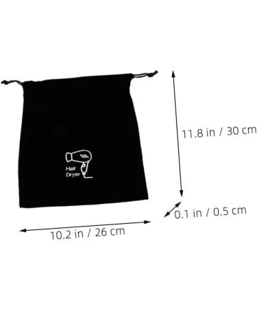 FOMIYES 2pcs Velvet Bag Hairdryer Bag Hair Dryer Attachments Storage Blow Dryer Bag Makeup Brush Bag Flannel 30.00X26.00X0.50CM Black - Buy Online on GoSupps.com