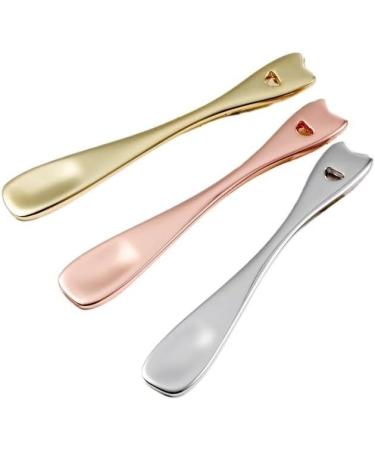 Heart-Shaped Cream Spoon for Cosmetics | Metal Eye Cream Applicator & Dosing Spoon | Skin Care Essential in Silver - Buy Online on GoSupps.com