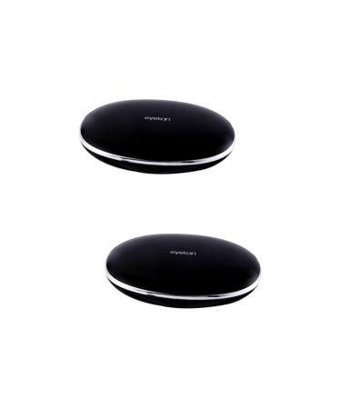 PartyKindom Container 2-Box Companion Box for Contact Lenses Mirror Film Invisible Cobblestone Case