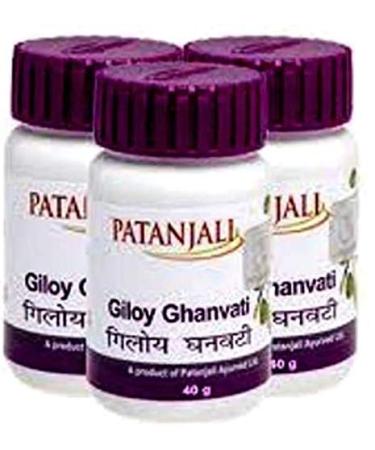 Patanjali Giloy Ghan Vati - 60 Tablets Pack of 3 60 Count (Pack of 3)