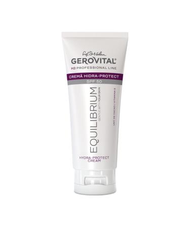 GEROVITAL Gerovital H3 Equilibrium Protective Moisturizing Cream SPF 50-100 ml | Professional facial sun protection | Anti-dark spots Anti-aging | Light tinted texture | Dermatologically tested