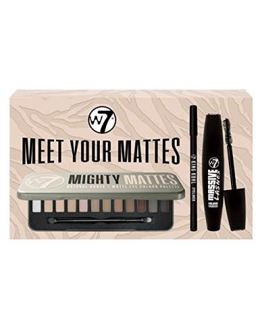 W7 - Meet Your Mattes Gift Set - Eyeshadow, Mascara & Eyeliner Makeup Kit - Perfect, Cruelty Free Makeup Gift Set