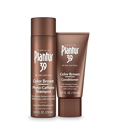Plantur 39 Color Brown Intensity Set - Phyto-Caffeine Shampoo (8.45 fl oz) and Conditioner (5.07 fl oz)