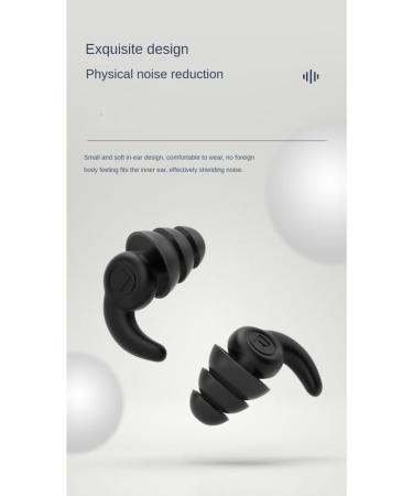 ISTOVO 3 Pair Silicone Earplugs Reusable Silicone Swimmer Earplugs for Adults Black+Purple+Blue - Buy Online on GoSupps.com