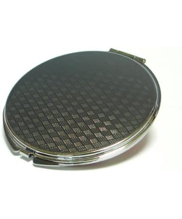 Antique Alive Black Mother of Pearl Compact Double Mirror - Hand Makeup Essential with Tiger & Heel Design | International Shipping - Buy Online on GoSupps.com