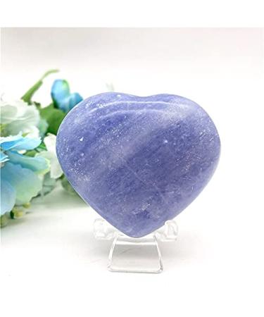Natural Crystal Rough 1pc Natural Blue Celestite Heart Shaped Hand Made Quartz Crystal Gemstones Stone Natural Stones and Crystal