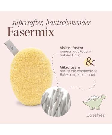 Waschies Kids Washing Pads - Reusable Super Soft Skin-Friendly Baby Cleaning | Made in Germany | Pastel Blue 5-Pack - Buy Online on GoSupps.com