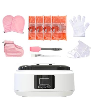 Machine cire de paraffine pour mains et pieds capacit de 3000 ml comprend 4 cires de bain la paraffine contr le de pr cision de la temp rature Blanc
