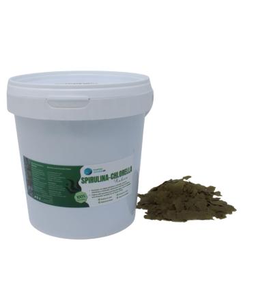 Spirulina - Chlorella Flakes Plantasebuario 1000 ML Aliment en Flocons Base d'algues pour Tous Types de Poissons