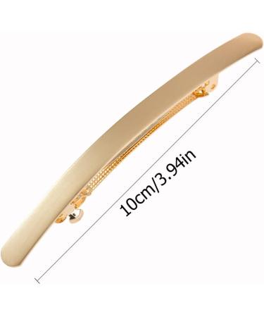 Cubahop Vintage Small Slim StripHairpin Metal Snap Barrettes Smooth Hair Barrettes Hair Clasp Hair Accessories Hair Clips for Women and Girls (Gold) - Buy Online on GoSupps.com